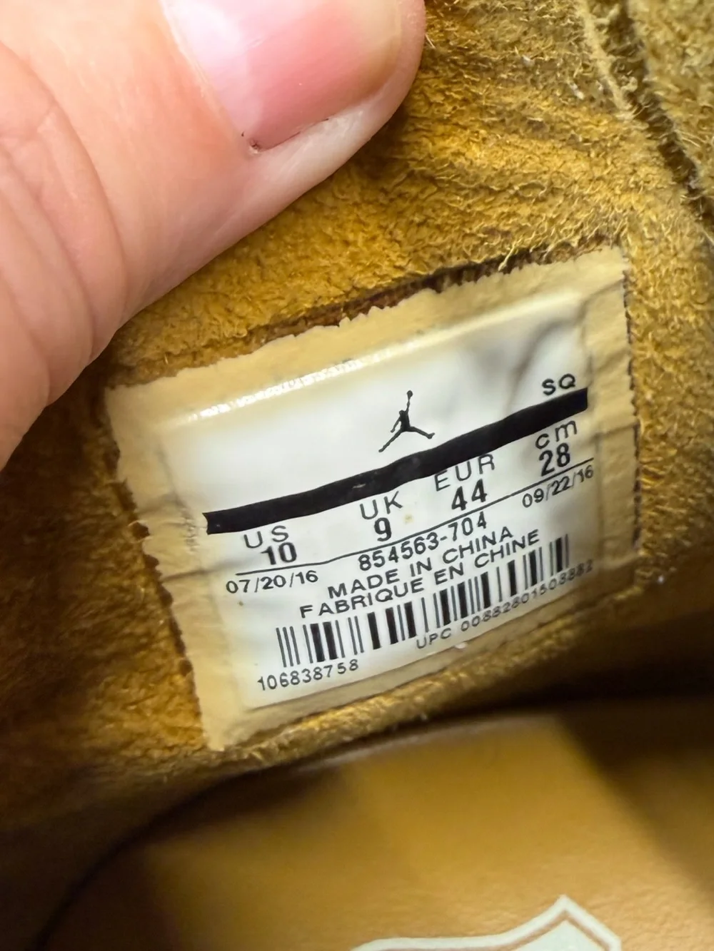 Nike Air Jordan Performance Westbrook 0.2, Wheat Leather / High Top Size 10